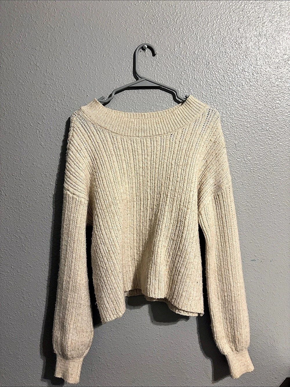 Jessica Simpson Ribbed Crewneck Sweater in Cream Like New